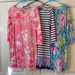 Lot of 3 Lilly Pulitzer T-shirt dresses size small